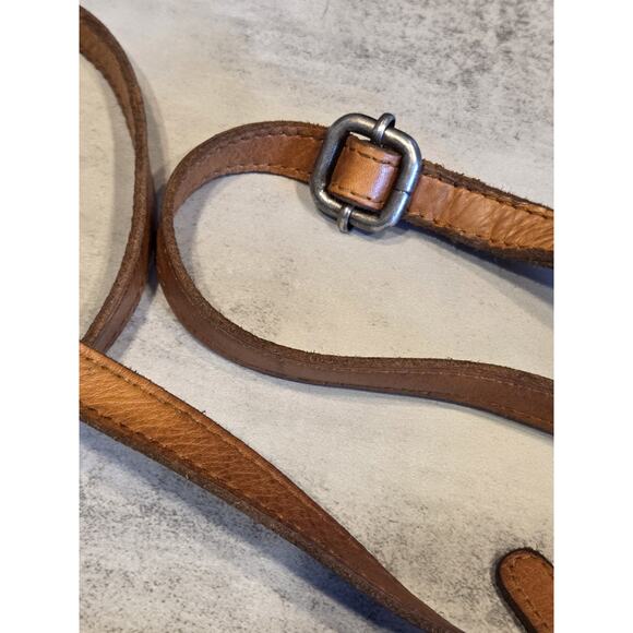 Velenca Holland Women's Woven Leather Crossbody Cognac Brown Purse Bag EUC Boho - Picture 6 of 13